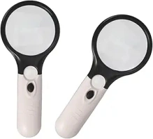 Magnifying Glass with Light, 3 Led Lighted Magnifying Glass with 3X 45X, Handheld Magnifying Glass with Illuminated Magnifying Glass for Reading,Seniors Read,Coins,Stamps,Map, Jewelry (1pcs)