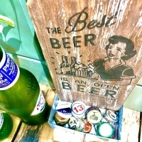 Wall-Mounted Beer Bottle Opener with Cap Catcher - Witty Man Cave Decor, Larger Wooden Design, Ideal Fathers Day Gift for Men