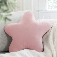 Ashler 3D Star Throw Pillows,Pink Stars Pillows for Kids,Star Shaped Ultra Soft Velvet 18 X 18 Inches Throw Pillow, for Bedroom Room Home Decoration