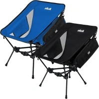 Portable Camping Chair - Ultralight Backpacking Chair, Compact & Lightweight Foldable Chairs for Camping, Hiking, Beach (Black & Blue)