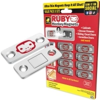 Ruby Monkey Magnets Ultra-Thin Magnetic Plates Keep It All Shut, as Seen on TV by Bulbhead, 1 oz