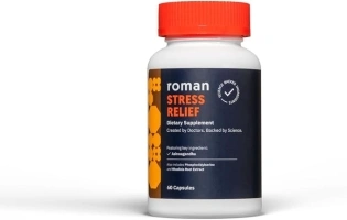 ROMAN Stress Relief Supplement for Men | Dietary Supplement Supports a Relaxing & Calm Mindset, Stress Support and Mental Well-Being with Ashwagandha | 30-Day Supply, 60 Capsules