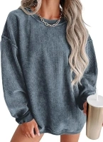 SHEWIN Women Casual Oversized Long Sleeve Crewneck Sweatshirts Pullover Tops, S-XXL