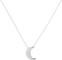 Silver Crescent Moon Choker - 925 Sterling Silver Necklace - Short Necklace - Silver Choker Necklace - Dainty necklace - Moon Necklace - Tiny Moon Necklace - Waning Moon - Waxing Moon