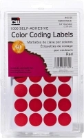 Charles Leonard Color Coding Dots, Self-Adhesive Labels, 0.75 Inch Diameter, Red, 1000-Count Box (45130)