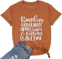 Pumpkin Shirts for Women Halloween Pumpkin Graphic Shirt Vintage Fall Pumpkin Short Sleeve Holiday Tee Tops