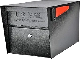 Mail Boss 7506 Mail Manager Curbside Locking Security Mailbox, Black,Large