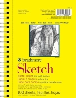 Strathmore 300 Series Sketch Pad, 5.5x8.5 inch, 100 Sheets, Side Wire - Artist Sketchbook for Drawing, Illustration, Art Class Students