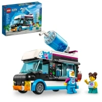 LEGO City Penguin Slushy Van Building Toy, Features a Truck and Costumed Minifigure, Summer Series Set, Great Gift Idea for Boys, Girls and Kids Ages 5 and Up, 60384