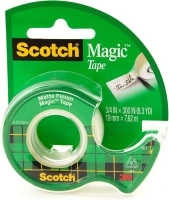 Scotch 3M Magic Tape with Dispenser, 3/4" x 300"