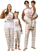 SUNNYBUY Christmas Pajamas Matching Sets, Holiday Family PJS Xmas Jammies for Couples