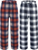 Ekouaer 2 Pack: Boys Pajamas Pants Soft Elastic Waist PJ Bottoms Comfy Lounge Long Pants with 2 Pockets