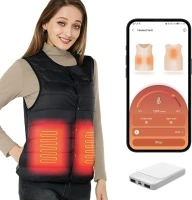 Comfytemp Womens Lightweight Heated Vest with Battery Pack Electric Heating Vest